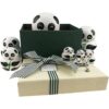 Apol Juego de 10 osos de panda hechos a mano de madera de_5