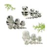 Apol Juego de 10 osos de panda hechos a mano de madera de_2