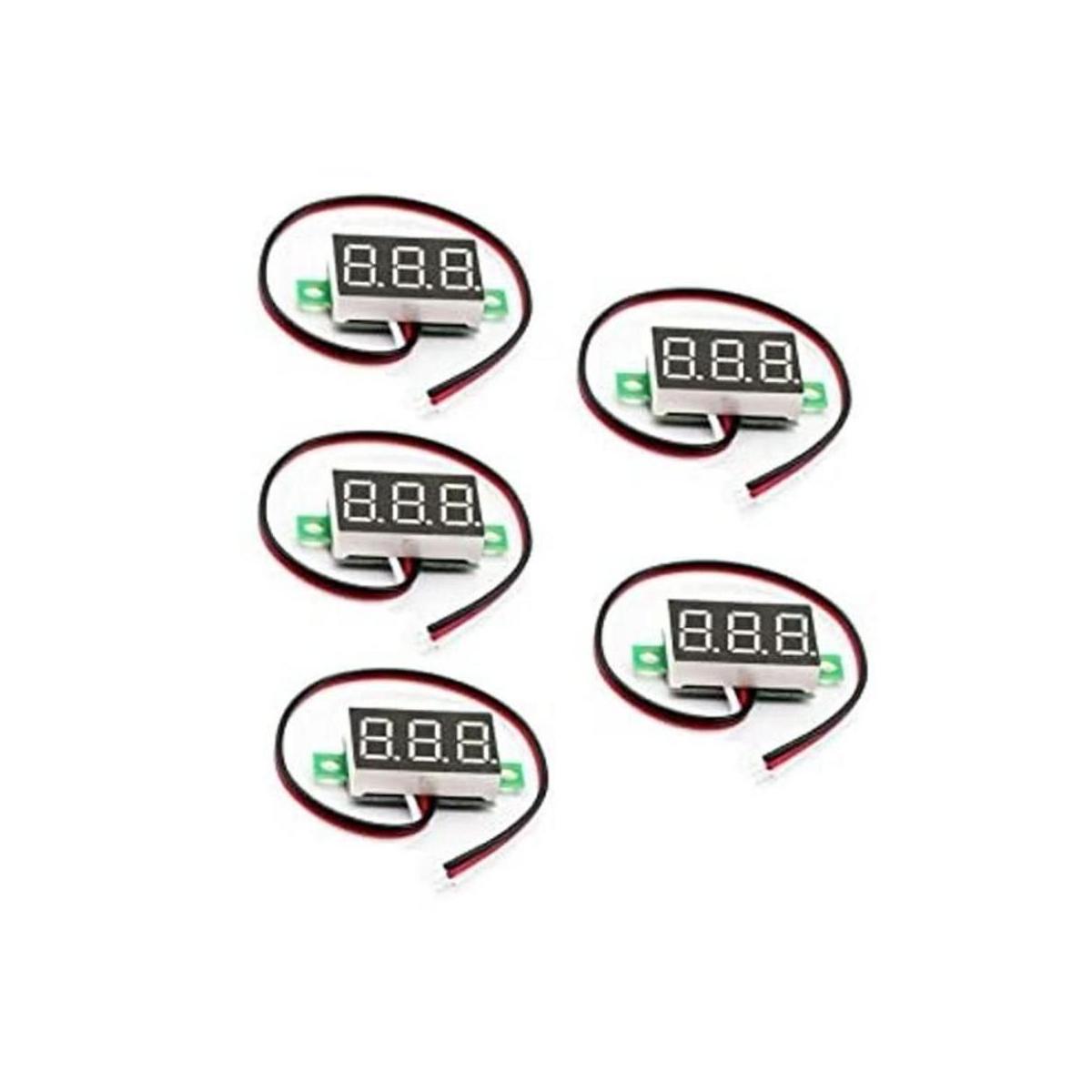 HiLetgo 5 medidores de voltaje de 3 cables de 0.36