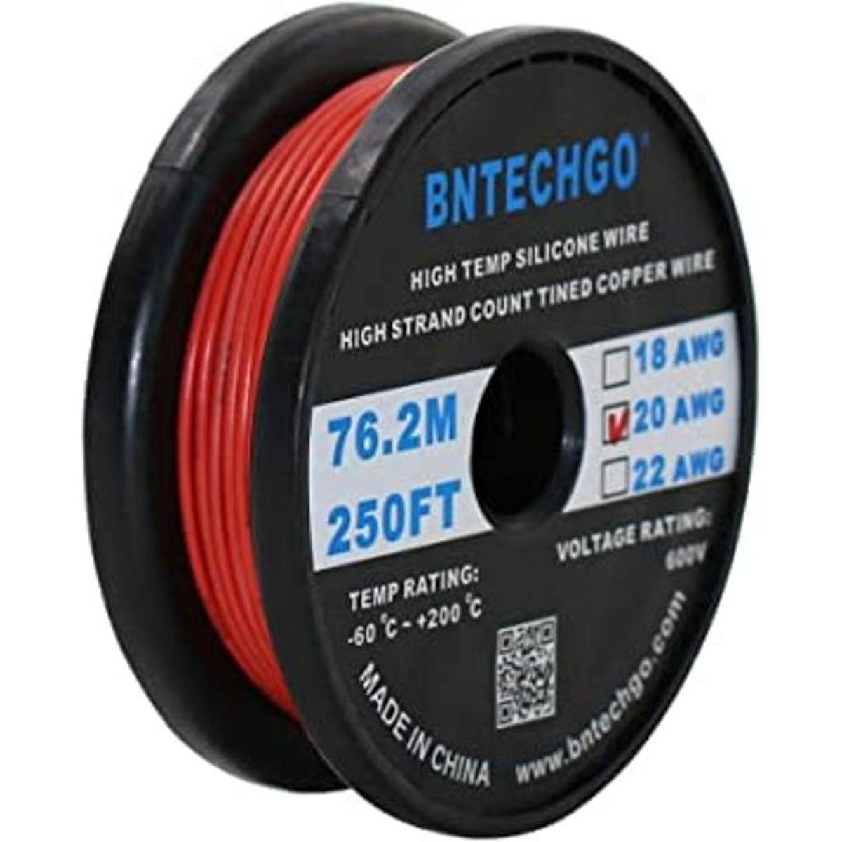 BNTECHGO Alambre de silicona flexible de calibre 20 20