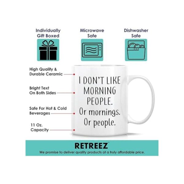 Taza divertida Retreez con texto en inglés I Dont Like_3