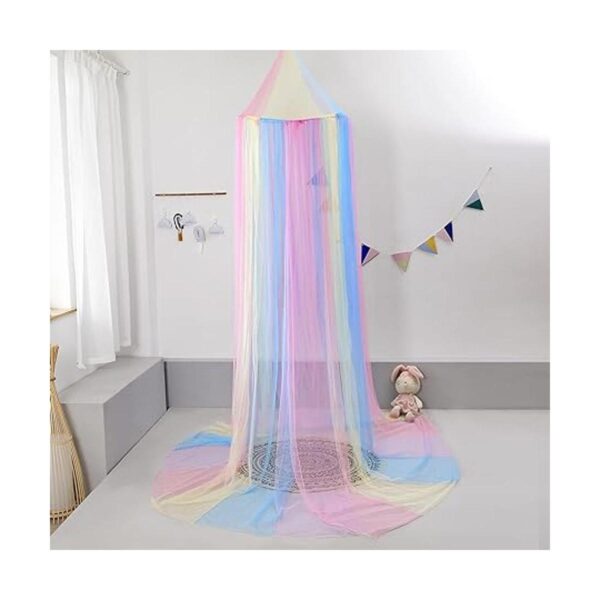 Toldo de cama arcoíris con luces para niñas toldo para