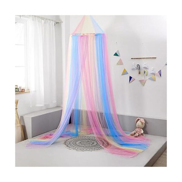 Toldo de cama arcoíris con luces para niñas toldo para