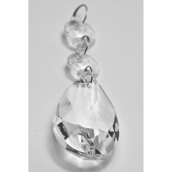 Todo en uno Lámpara de cristal transparente con colgante_2