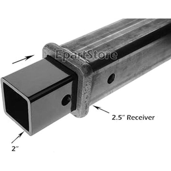 Tubo de enganche negro para remolque de 2 pulgadas_2