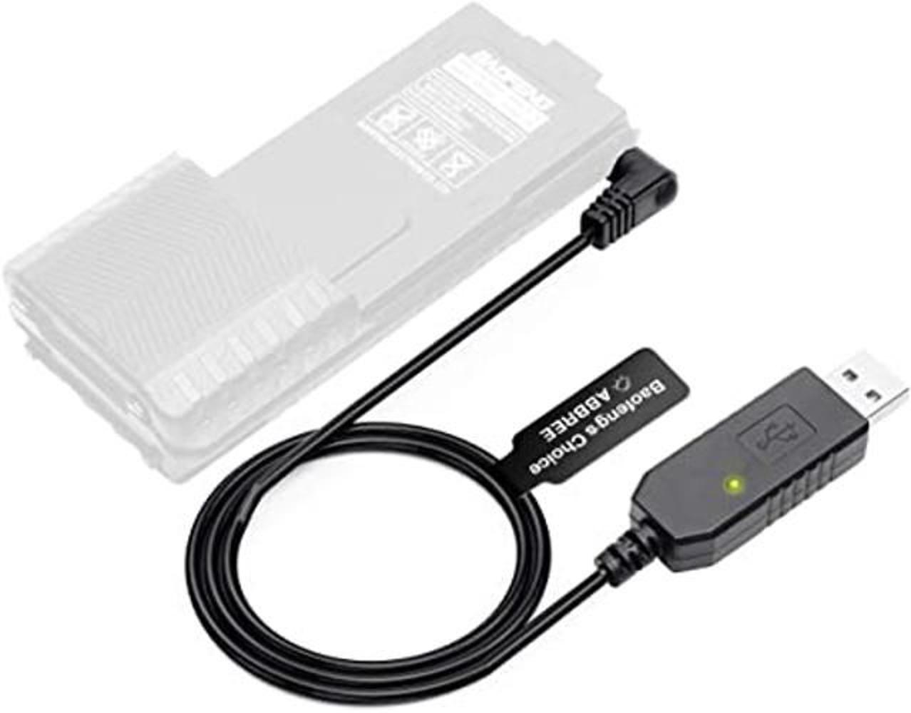 Baofeng Cable cargador USB de 0.098 in con luz indicadora