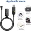 Baofeng Cable cargador USB de 0.098 in con luz indicadora_6