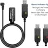 Baofeng Cable cargador USB de 0.098 in con luz indicadora_3
