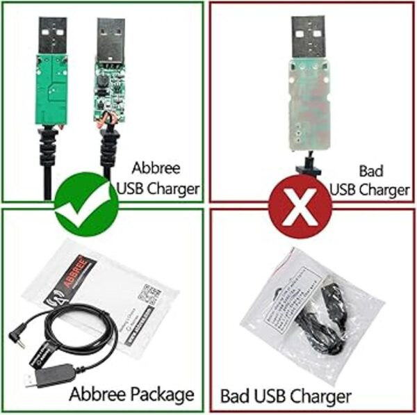 Baofeng Cable cargador USB de 0.098 in con luz indicadora_2