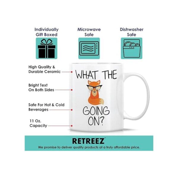 Taza divertida de Retreez con texto en inglés What the_3