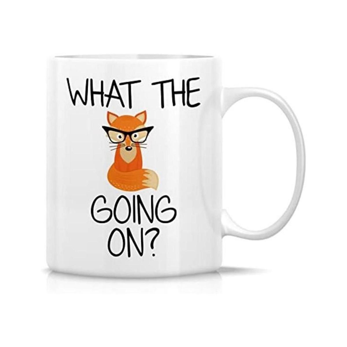 Taza divertida de Retreez con texto en inglés What the