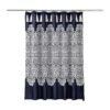 Lush Decor Cortina de ducha estilo medallón bohemio azul_6