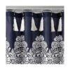 Lush Decor Cortina de ducha estilo medallón bohemio azul_2