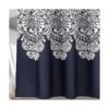 Lush Decor Cortina de ducha estilo medallón bohemio azul_4