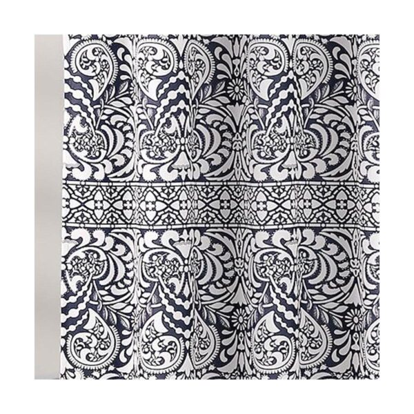 Lush Decor Cortina de ducha estilo medallón bohemio azul_3