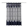 Lush Decor Cortina de ducha estilo medallón bohemio azul_5