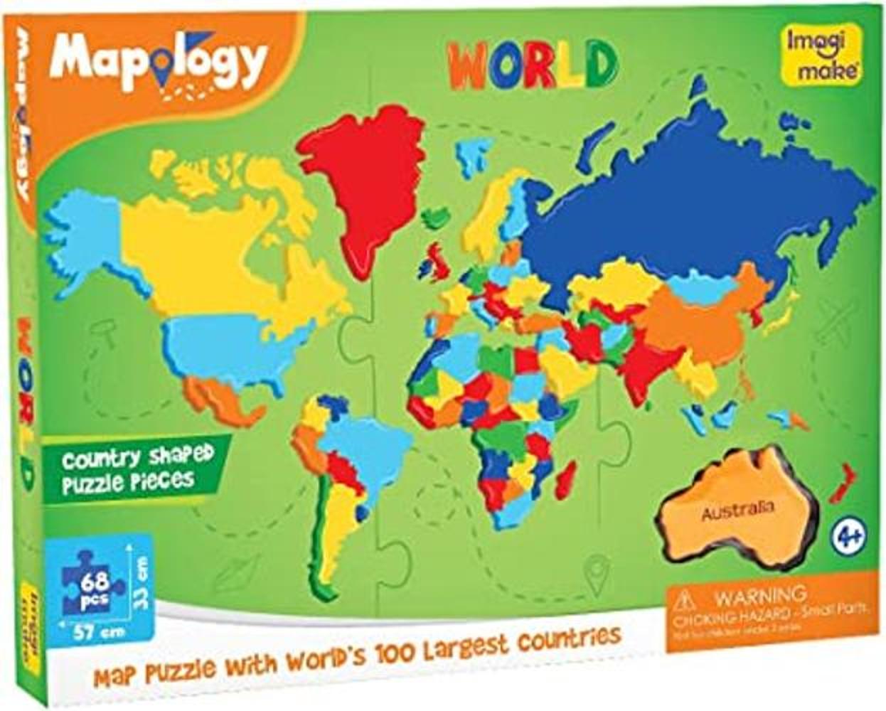 Imagimake Mapology World Mapa del mundo y sus países