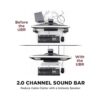 GOgroove Mini barra de sonido para computadora Barra de_2