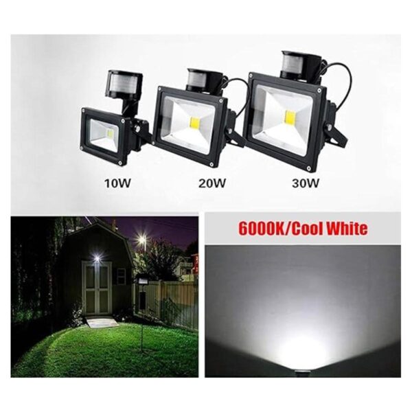 Luz de inundación LED con sensor de movimiento de 10 W_3