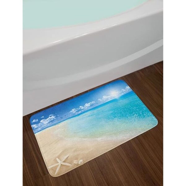 Ambesonne Tapete de baño de playa Sunny Summer Seashore_2