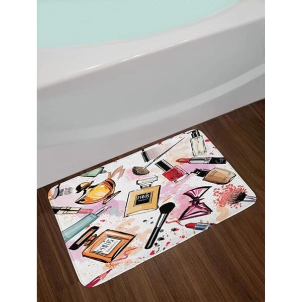 Ambesonne Tapete de baño de moda cosmético y maquillaje_2