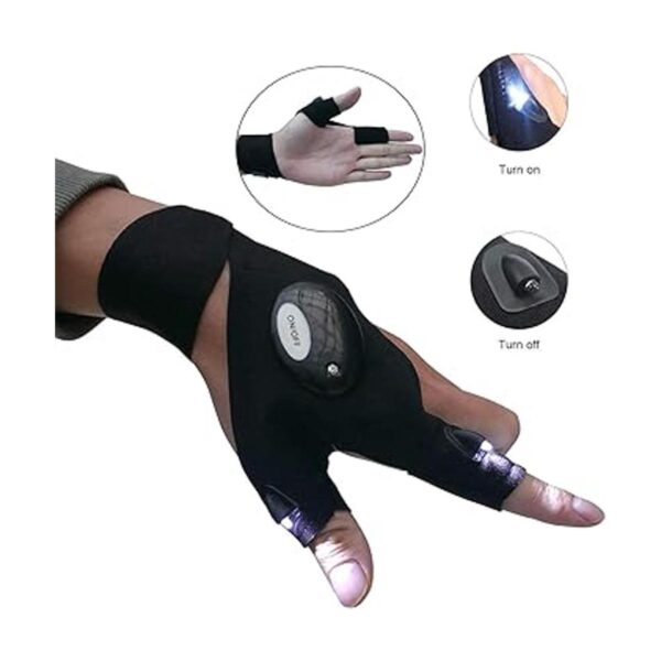Guantes de pesca con linterna LED para exteriores con_2