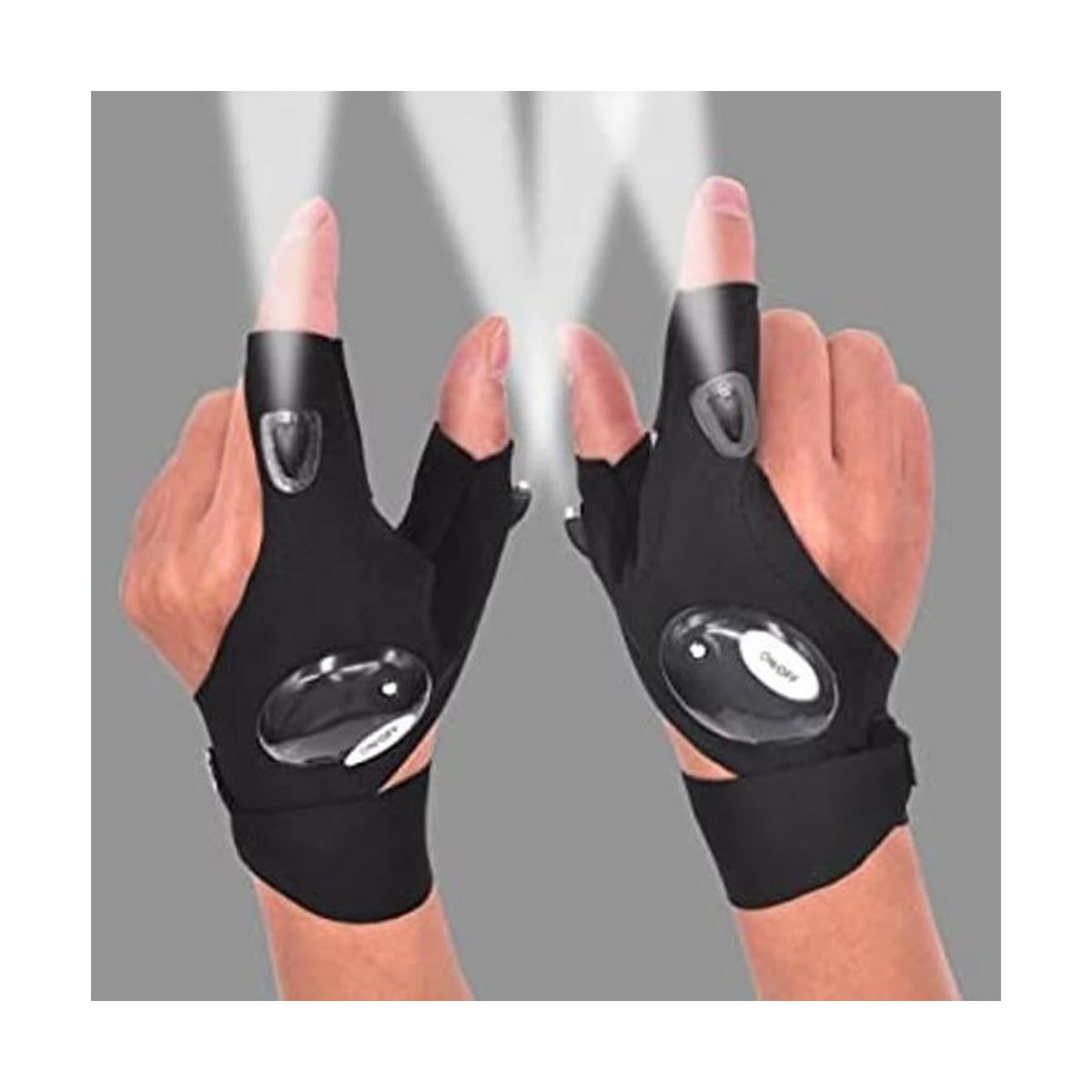 Guantes de pesca con linterna LED para exteriores con
