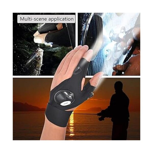 Guantes de pesca con linterna LED para exteriores con_3
