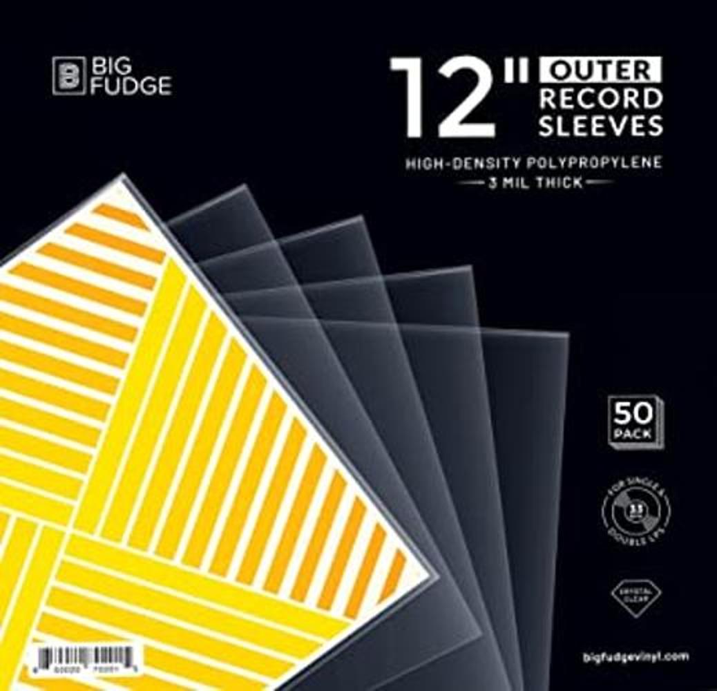 BIG FUDGE 50 fundas exteriores de vinilo de 12 pulgadas