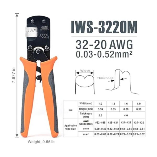 IWISS IWS3220M Herramienta de crimpado de pasador de_3