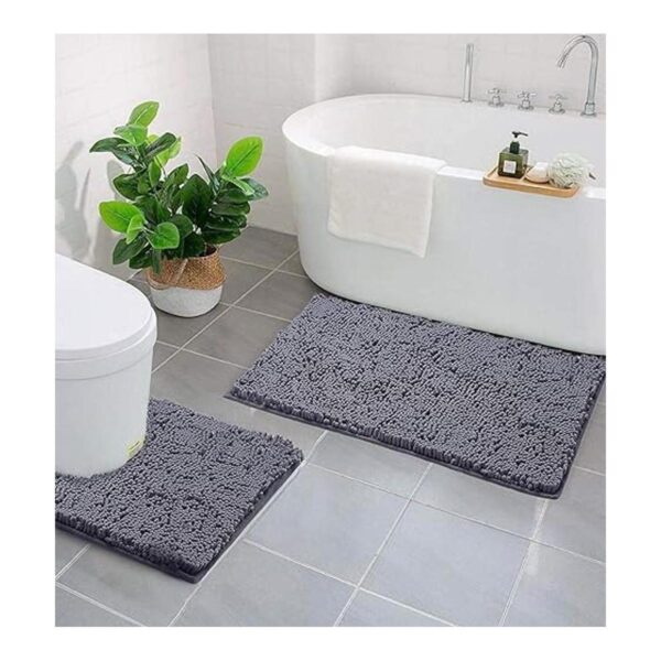 Juego de 2 tapetes de baño de felpilla tapete de baño_4