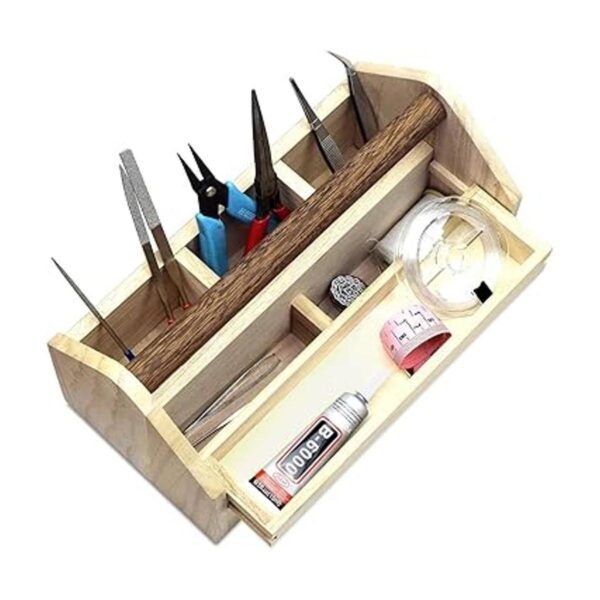 Ikee Design Caja de herramientas pequeña de madera natural_4