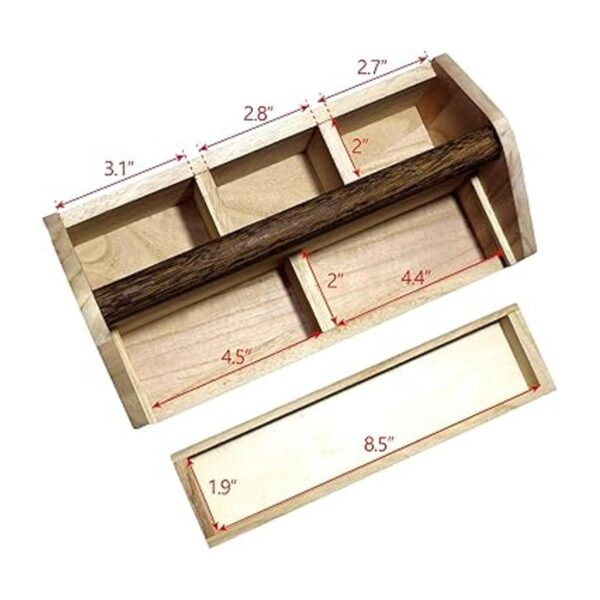 Ikee Design Caja de herramientas pequeña de madera natural_3