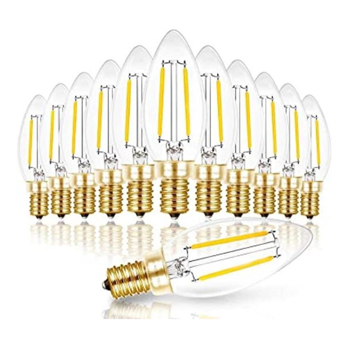 Hizashi Paquete de 12 bombillas de filamento LED CRI de 2