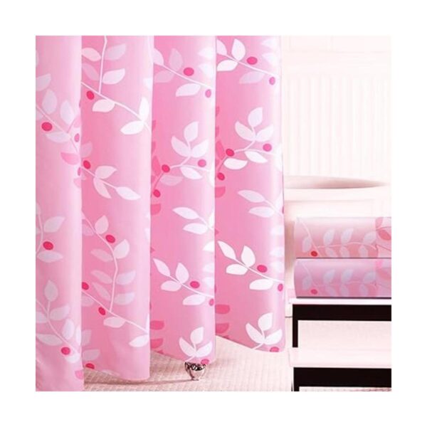 BAIHT HOME Pink Leaves Decor Cortina de ducha de tela_2