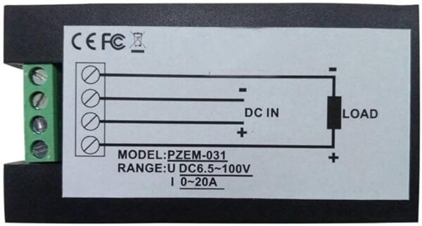 HiLetgo Pantalla LCD DC de 6.5100 V 020 A amperímetro