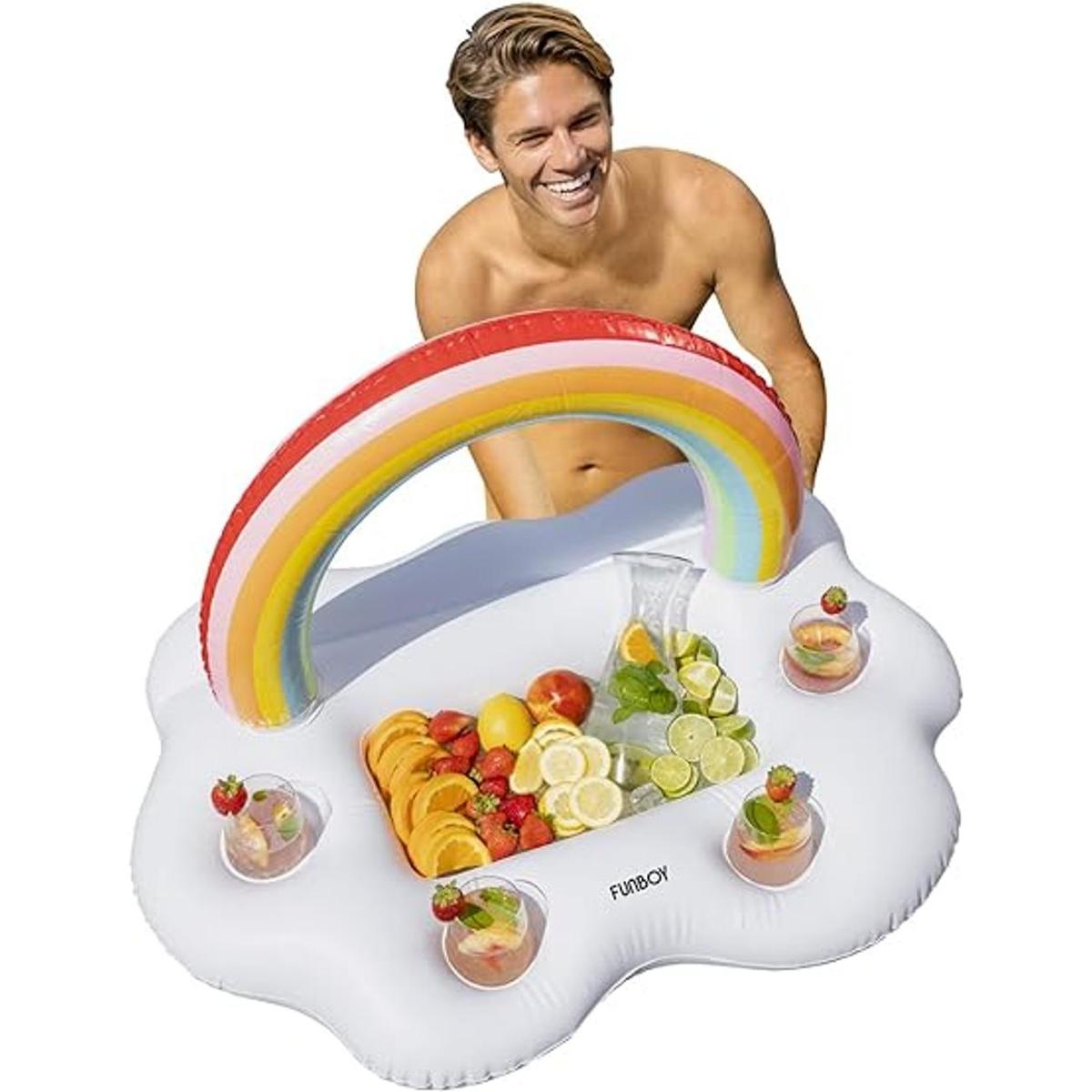 FUNBOY Soporte inflable gigante para bebidas de nube arco