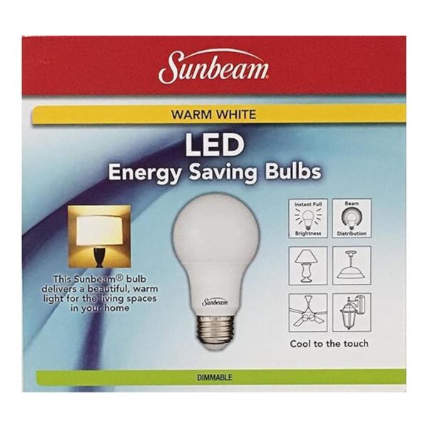 Sunbeam 100 W LED regulable A19 A21 luz 2 paquetes_3