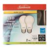 Sunbeam 100 W LED regulable A19 A21 luz 2 paquetes_1