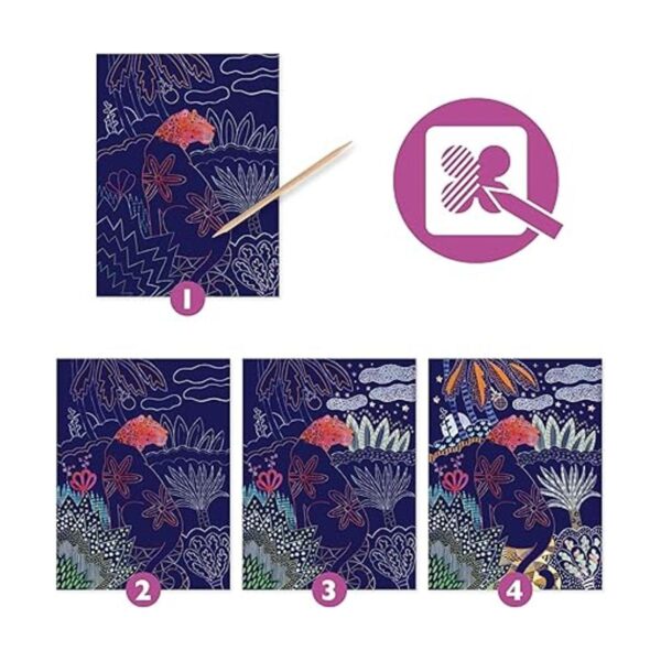 DJECO Lush Nature Tarjetas para rascar multicolor_2