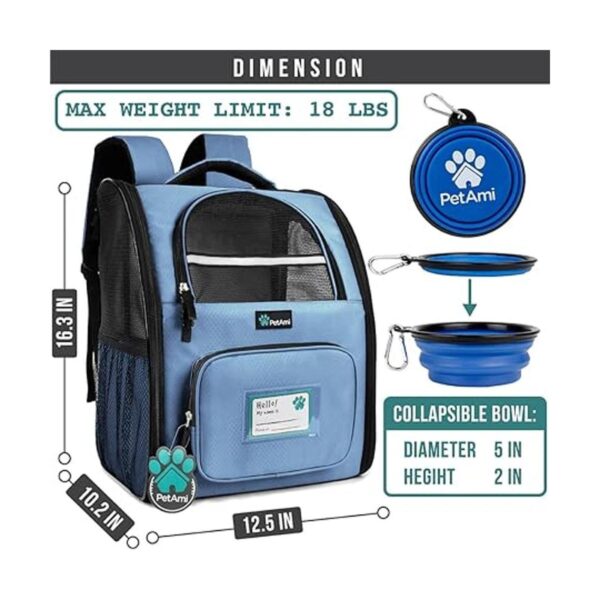 PetAmi Mochila de lujo para mascotas para gatos y perros_6