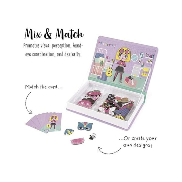 Janod MagnetiBook J02718 Juego de disfraces magnéticos_3