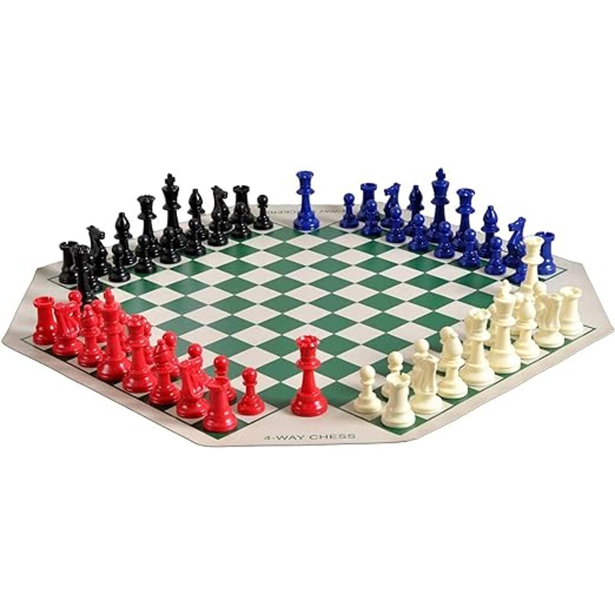 Combinación de juego de ajedrez para cuatro jugadores