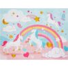 Rompecabezas de suelo de unicornio arcoíris de 100 piezas_3