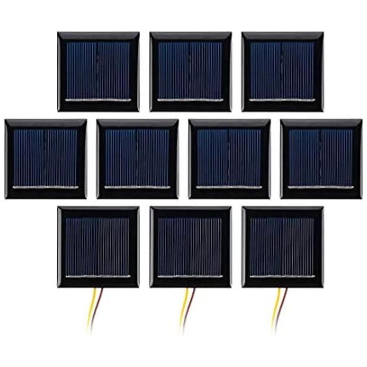 Aoshike 10 unidades de 2 V 130 mA micro paneles solares