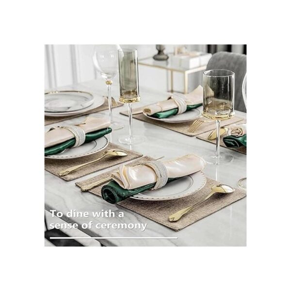Home Brilliant Manteles individuales de lino_4