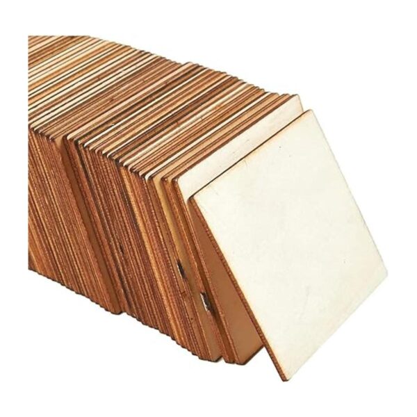 Paquete de 60 cuadrados de madera sin terminar para