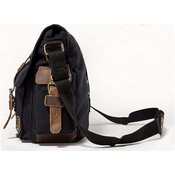 Jonon Bolsa de mensajero de lona vintage para hombre_2