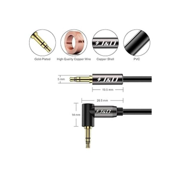 JD 2 unidades chapado en oro 0.138 in estéreo audio_2