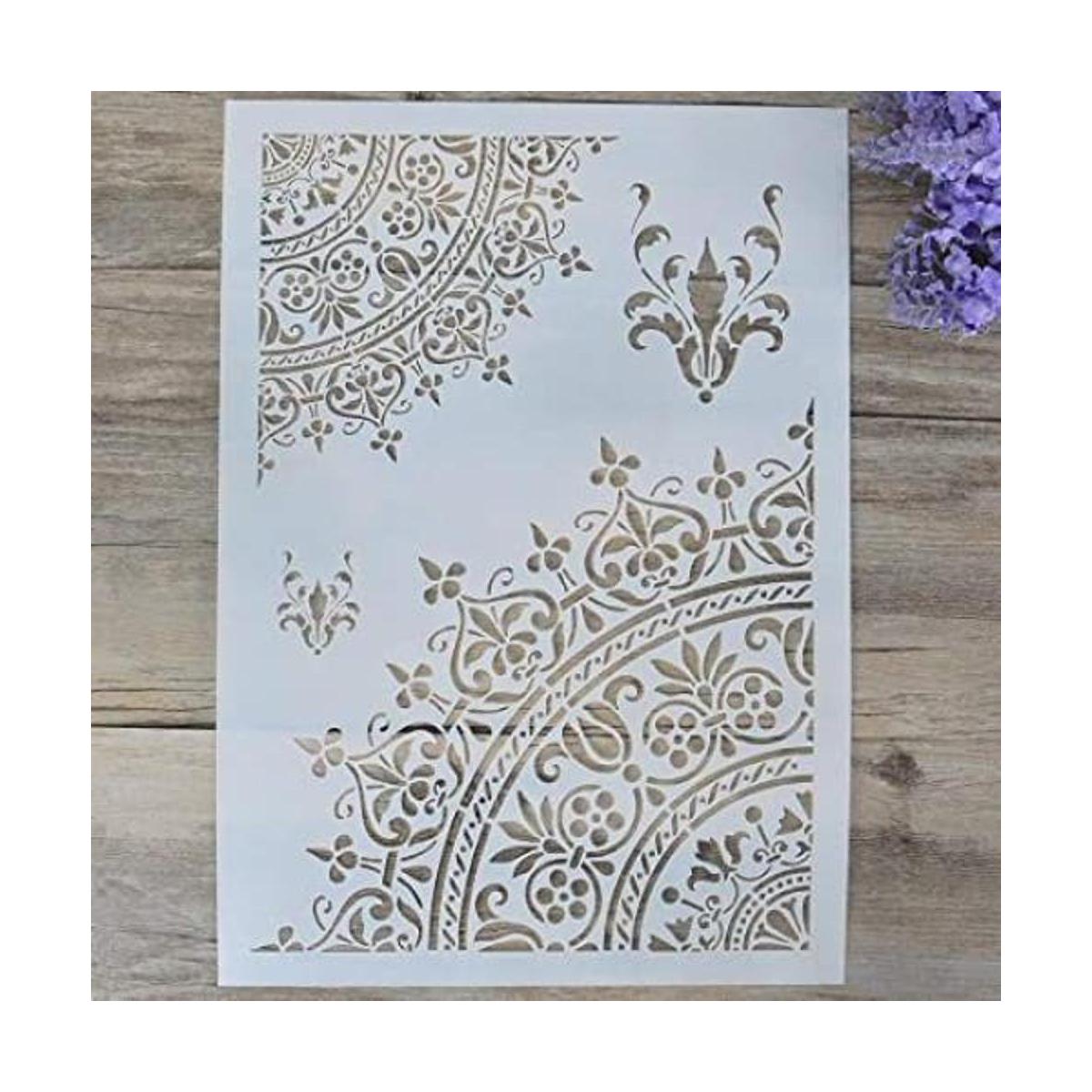 Plantilla decorativa de mandala para pintar en paredes